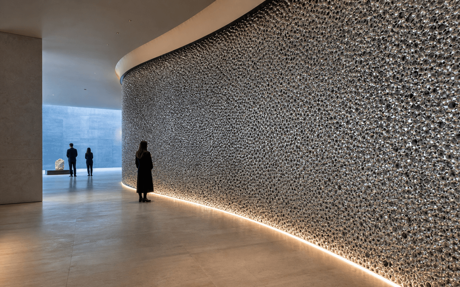 Aluminum foam · Curved interior concept visualization